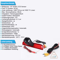 Kalakus Tolatókamera 1280x720 HD Féklámpába Integrált Vízálló Éjjellátó Kamera Fiat Ducato X250 X290/Peugeot Boxer/Citroen Jumper Járművekhe 9
