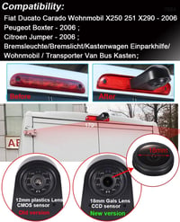 Kalakus Tolatókamera 1280x720 HD Féklámpába Integrált Vízálló Éjjellátó Kamera Fiat Ducato X250 X290/Peugeot Boxer/Citroen Jumper Járművekhe 2