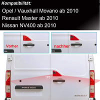 Kalakus tolatókamera rendszer 7" LCD monitorral - Opel Movano / Renault Master / Nissan NV400 (2010-) 2