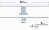 Lampă LED pentru baie Kalb, 100 cm, negru, alb cald, 230V, aplică pentru oglindă 5
