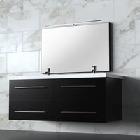 Lampă LED pentru baie Kalb, 100 cm, negru, alb cald, 230V, aplică pentru oglindă 2