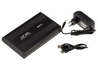 KALEA-INFORMATIQUE Hliníkový USB box pre 3,5-palcový IDE 40-pinový HDD s externým napájaním, čierny 2