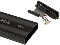 KALEA-INFORMATIQUE Hliníkový USB box pre 3,5-palcový IDE 40-pinový HDD s externým napájaním, čierny 1