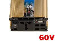 KALEA-INFORMATIQUE Convertizor de tensiune de la 60V la 220V, putere continuă 500W, putere de vârf 1000W, invertor 3
