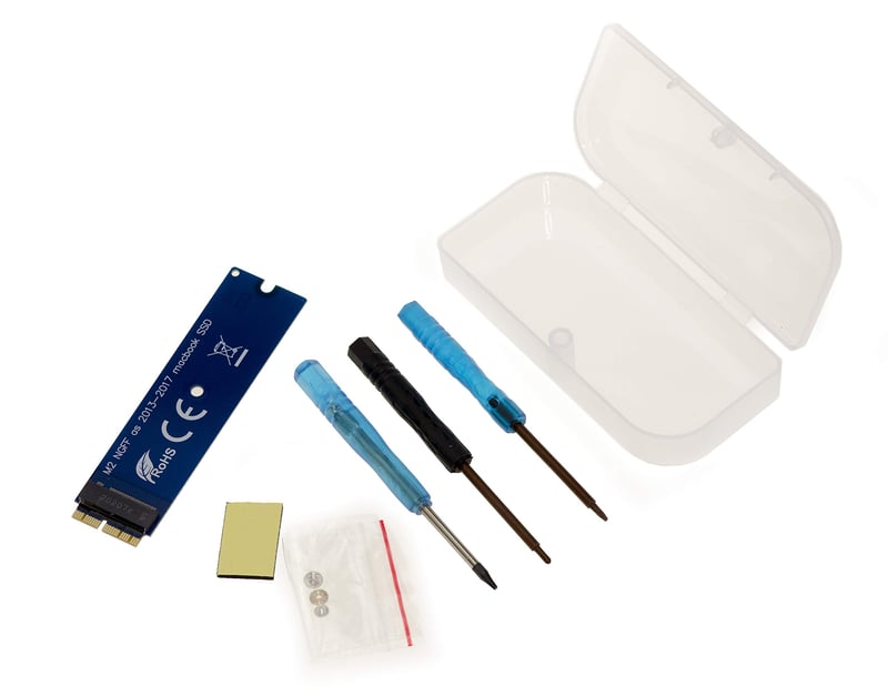 KALEA-INFORMATIQUE Adaptér pre M.2 NVMe SSD 12+16 Pin pre Mac počítače od roku 2015, čierny