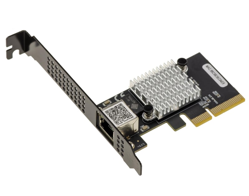 Placă de rețea KALEA-INFORMATIQUE PCIe x4 Gen 4.0 10 Gigabit Ethernet - Chipset Realtek RTL8127, port RJ45, compatibilă cu 1G/2.5G/5G/10G, compatibilă retroactiv cu Gen 3.0