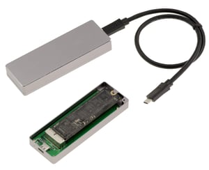 KALEA-INFORMATIQUE USB 3.2 Gen 2x2 20G NVMe SSD kućište za Mac (proizveden nakon 2013.) s 12+16-pinskim priključkom, brušeni aluminij, s alatom i dodatnom opremom