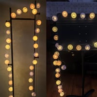 LED svetelná reťaz Kaleora s bavlnenými guľôčkami, 3 m, 20 LED, biela ružová fialová, priemer 3 cm, na batérie, na svadbu, párty, do detskej izby, dekorácia do interiéru 7