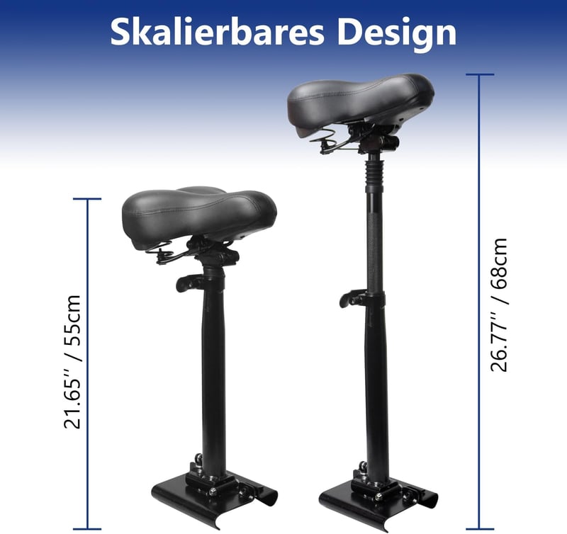 KALLAK Elektromos Roller Ülés Segway Ninebot Max G30D II-hez, Összecsukható, Lengéscsillapított, 55-68cm