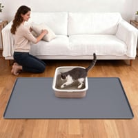 Silikónová podložka pod mačací záchod Kalolary 130x65 cm sivá – vodoodolná podložka na ochranu podlahy pre mačacie toalety, ľahko sa čistí 8