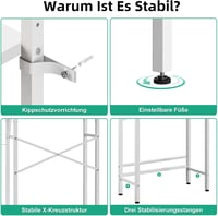 Kalrin 4 szintes WC fölötti polc tárolóval, fürdőszoba szervezőrendszer fehér 7