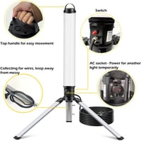 Kalwason 150W LED Állványos Munkalámpa 15000 Lumen 360° Torony Szerelőlámpa 4