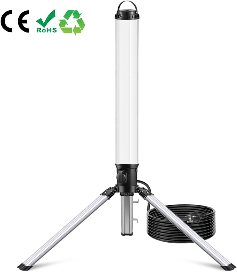 Kalwason 150W LED Állványos Munkalámpa 15000 Lumen 360° Torony Szerelőlámpa