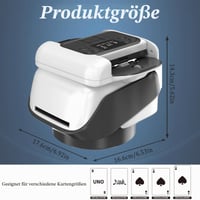 Kamanan 2 v 1 nabíjateľná automatická miešačka a rozdávačka kariet – Elektrický 360° dávkovač pre poker, UNO, Blackjack a Texas Hold'em 3