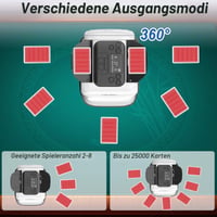 Kamanan 2 v 1 nabíjateľná automatická miešačka a rozdávačka kariet – Elektrický 360° dávkovač pre poker, UNO, Blackjack a Texas Hold'em 6