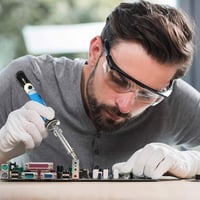 Kamanan Elektromos forrasztóón kiszedő vákuum pumpa 30 W 220 V forrasztópáka készlet 1 mm 2 mm fúvókákkal, forrasztás kiszereléshez 7