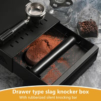 Kamanan Kávé Knock Box Fiók Rozsdamentes Acélból, Kávézacc Gyűjtő Tartály Kivehető Ütőrúddal Otthoni és Irodai Használatra 4