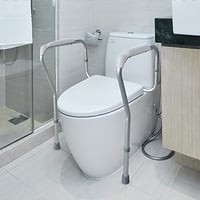 Kamanan WC-ülőke magasítóval és karfákkal, állásban segítő fogantyúkkal 8