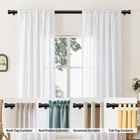 KAMANINA Fekete Függönyrúd 80-148 cm Állítható 25 mm Átmérő Ablakhoz - 80-148CM, Black 3