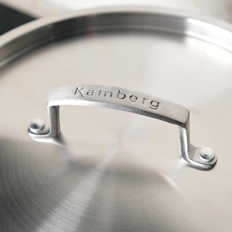 KAMBERG 24 cm rozsdamentes fedő indukciós és sütőhöz, PFAS-mentes