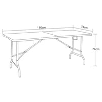 KAMBERG Sklopivi stol 180x74x74 cm Bijeli - Vrtni stol za događanja za 8-10 osoba 10