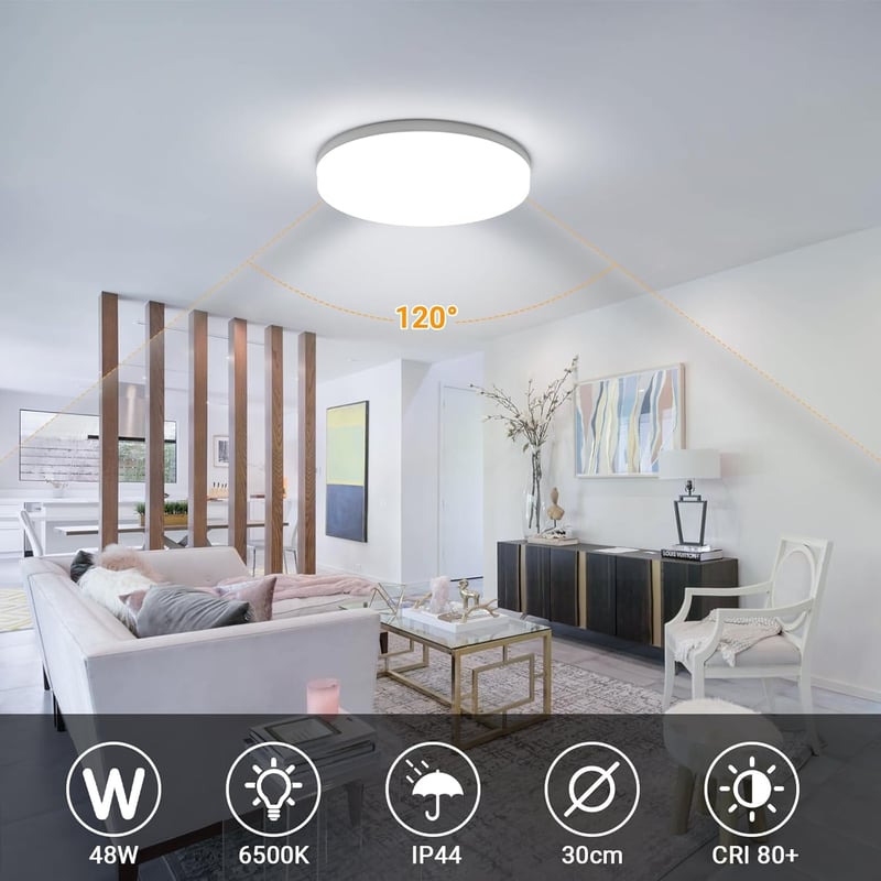 Kambo LED mennyezeti lámpa 48W kerek 30cm hideg fehér 6500K