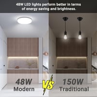 Kambo LED mennyezeti lámpa 48W kerek 30cm hideg fehér 6500K 7