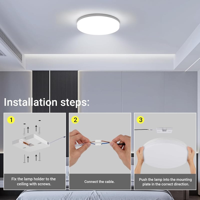 Kambo LED mennyezeti lámpa 48W kerek 30cm hideg fehér 6500K