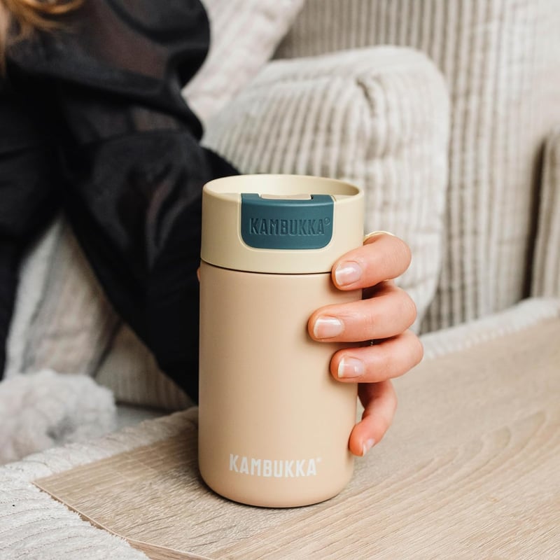 Kambukka Olympus Latte 300ml vákuumszigeteléses termosz bögre - 300 ml, Latte