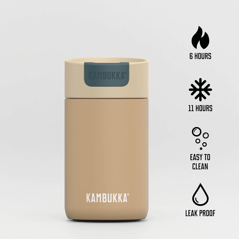 Kambukka Olympus Latte 300ml vákuumszigeteléses termosz bögre - 300 ml, Latte