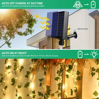 KAMEUN napelemes borostyán fényfüzér, 100 LED, 8 mód, távirányítóval - 12 m 4