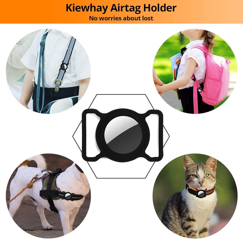 KAMEUN nagy kutyák nyakörve AirTag tartóval, reflexes neoprén nyakörv L méret