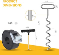 Kamfwert talajrögzítő szett 4 db-os trampolinhoz, hintához, pavilonhoz 5