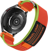 Kamita Nylon Sportszíj Samsung Galaxy Watch 20mm Narancssárga/Zöld Fonott 1