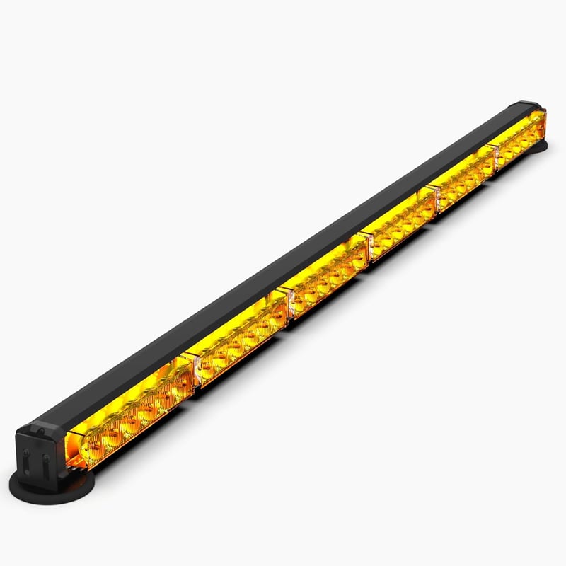 KAMOPA 38 Inch Amber Strobe Fénysáv Mágneses Talapzattal Teherautóhoz
