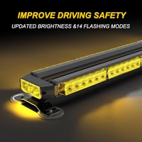 KAMOPA 96cm LED figyelmeztető villanófény 78 LED sárga mágneses teherautóhoz 2