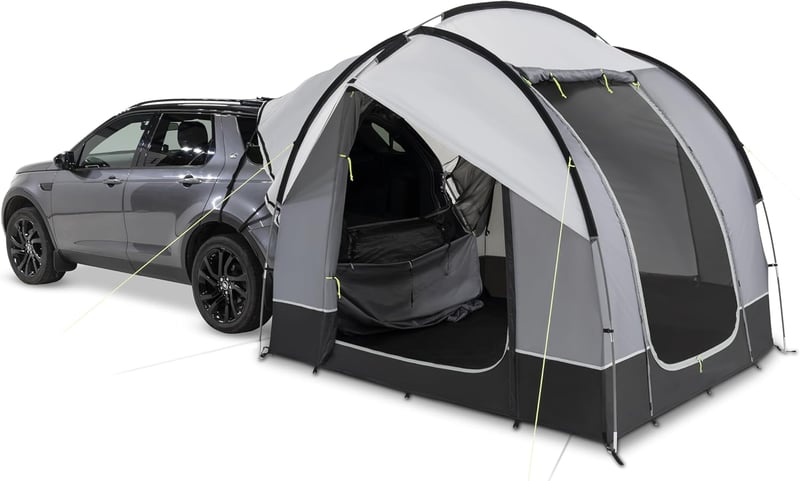 KAMPA Drängler Busz Előtető Szabadon Álló - 6,6 m² Hátsó Sátor Autóhoz 2 Főre - Vízálló Autósátor 240cm Széles Ablakkal