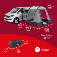 Kampa Trip Air szürke-fekete sátor 3