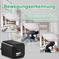 KAMREA Biztonsági Kamera HD 1080P Mini Rejtett Kamera USB Töltő Álcázással Mozgásérzékelő Folyamatos Felvétel Irodai Otthoni Megfigyelés 5