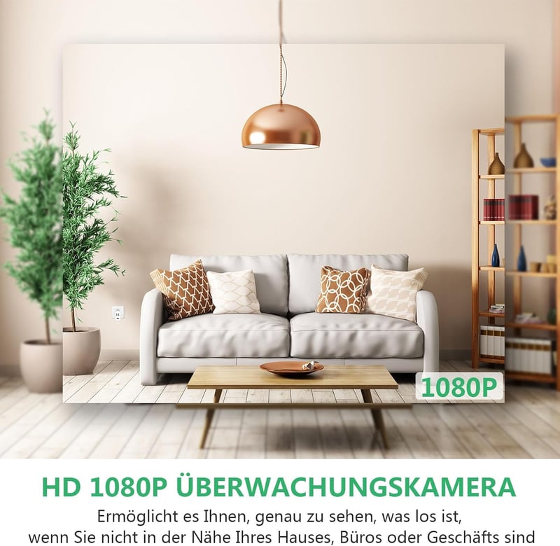 KAMREA Biztonsági Kamera HD 1080P Mini Rejtett Kamera USB Töltő Álcázással Mozgásérzékelő Folyamatos Felvétel Irodai Otthoni Megfigyelés