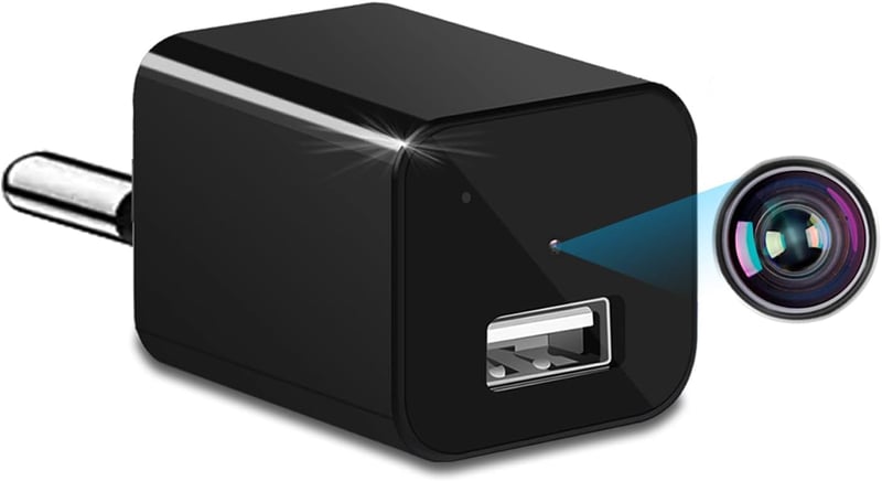 KAMREA Biztonsági Kamera HD 1080P Mini Rejtett Kamera USB Töltő Álcázással Mozgásérzékelő Folyamatos Felvétel Irodai Otthoni Megfigyelés