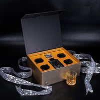 KANARS 5 részes whiskys karaffa szett 750ml dekantáló üveggel és 4 pohárral - Lot de 5 Carafe Set 4