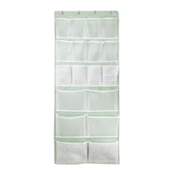 Organizator KANCNT pentru uşă cu 4 tipuri de buzunare de depozitare - pentru încălţăminte, şosete, lenjerie intimă, genţi, cosmetice - raft suspendat pentru economisirea spaţiului, verde 1