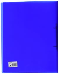 Biblioraft cu inele Kangaro A4, polipropilenă (PP) albastru transparent, 2 inele, mecanism O, cotor 16 mm, inele 20 mm 2
