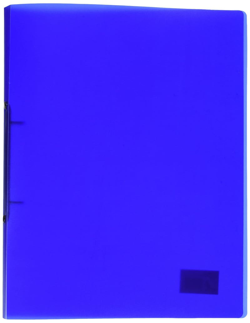 Biblioraft cu inele Kangaro A4, polipropilenă (PP) albastru transparent, 2 inele, mecanism O, cotor 16 mm, inele 20 mm