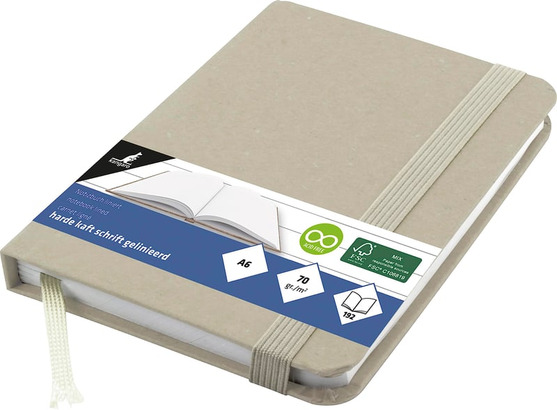 Kangaro K-5525 Zápisník A6 Kraft 96 listov 70g linajkový