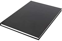 Skicár Kangaro K-5564 A4 s tvrdou väzbou, 80 listov, 100 g, čierny 1