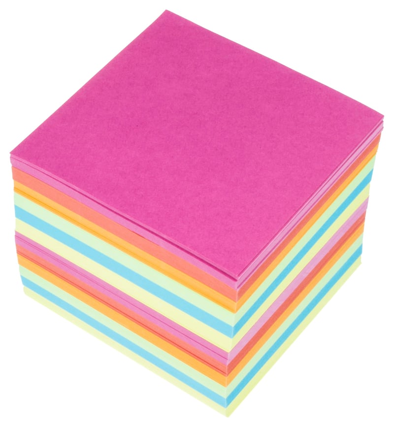 Náhradný stĺpik papierikov Kangaro pre zásobník Zettelbox 9x9x9 cm, mix farieb, balenie 700 listov, samolepiace papieriky
