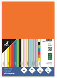Hârtie colorată Kangaro, portocalie, DIN A4, 160 g/m², FSC Mix, set de 50 coli, hârtie pentru creație și decorațiuni DIY K-0039-055 1