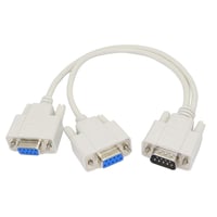 KANGPING 30cm DB9 Y Elosztó Kábel - 1 Apa 2 Anya RS232 Soros Adapter - PC, Ipari Műszerek, Set-Top Box Csatlakoztatásához - Tartós Kivitel 1